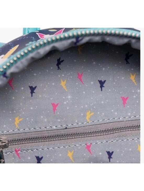 Loungefly Disney Peter Pan Teal Tinkerbell Glow In The Dark Mini Backpack NWT main image 11